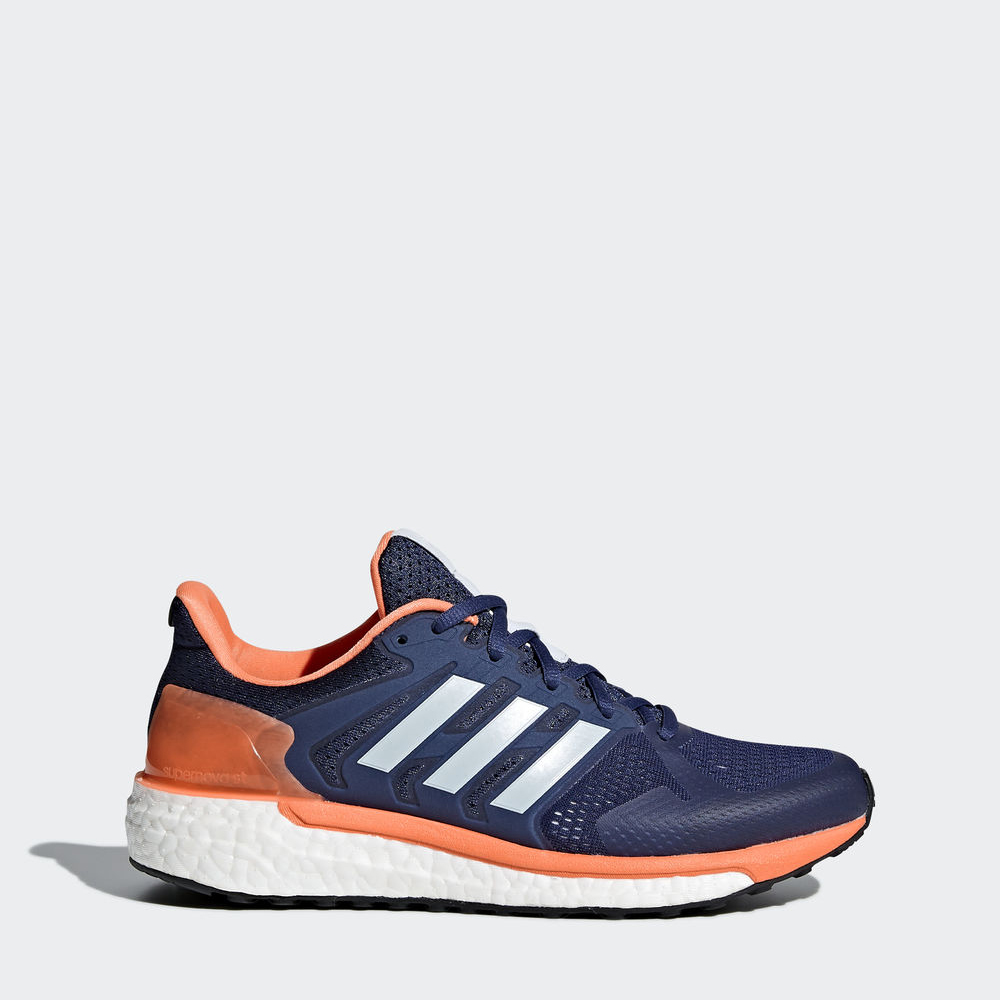 Adidas Supernova St - παπουτσια για τρεξιμο γυναικεια - Μπλε/Πορτοκαλι,Μέγεθος: EU 36 – 54 2/3 (328W